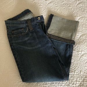 Express rhinestone cuffed jeans - Size 6